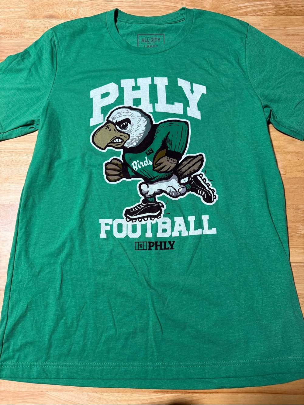 Philadelphia Eagles Football Graphic T-Shirt Green Men’s Large All City